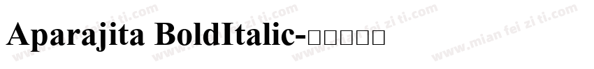 Aparajita BoldItalic字体转换